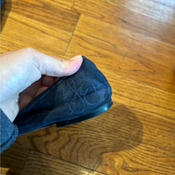 SAM ADELMAN navy blue scrunchie flat ballet shoes - Picture 4 of 4